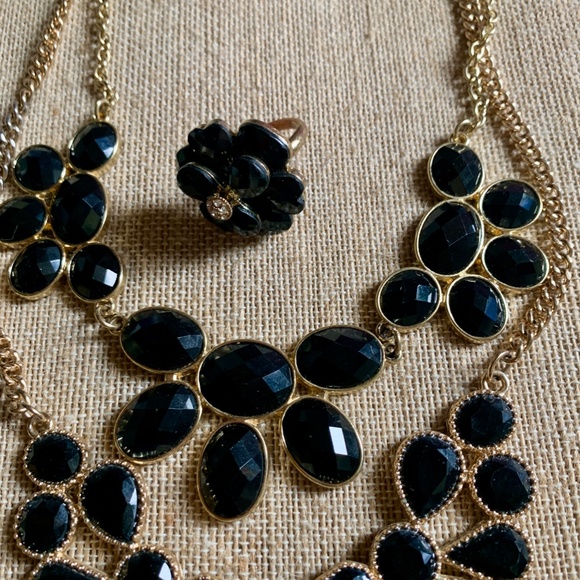 Black & Gold Jewelry Bundle - Necklaces & Ring - Picture 4 of 8